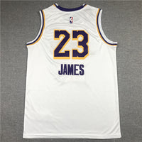 Men's Los Angeles Lakers LeBron James #23 NBA White Swingman Player Jersey1