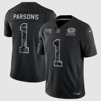 Men's Green Bay Packers Micah Parsons #1 Black 2026 Salute to Service Stitched Limited Jersey