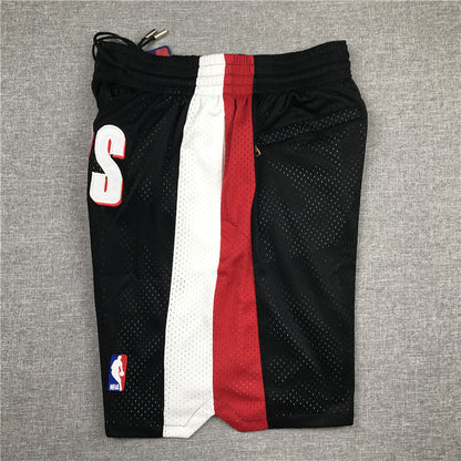 Men's Portland Trail Blazers Black Basketball Shorts1