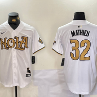 Men's New Orleans Saints Tyrann Mathieu #32 White Game Jersey1