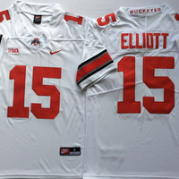 Men's Ohio State Buckeyes Ezekiel Elliott #15 White Player Game Jersey