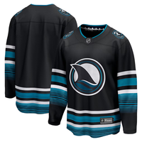 Men's San Jose Sharks Fanatics Black Alternate Breakaway Blank Jersey