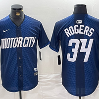 Men's Detroit Tigers Jake Rogers #34 Navy 2024 City Connect Limited Jersey1