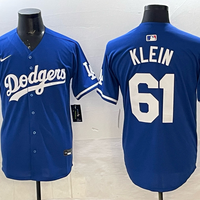 Men's Los Angeles Dodgers Clay Klein #61 Royal Alternate 2 Replica Jersey