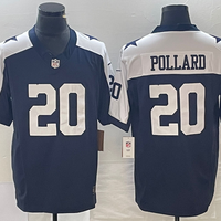 Men's Dallas Cowboys Tony Pollard #20 Navy Alternate Game Team Jersey1