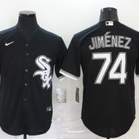 Men's Chicago White Sox Eloy Jimenez #74 Black Replica Baseball Jersey1