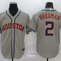 Men's Houston Astros Alex Bregman #2 Gray Replica Baseball Jersey1