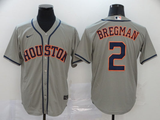 Men's Houston Astros Alex Bregman #2 Gray Replica Baseball Jersey1