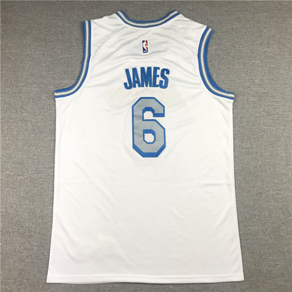 Men's Los Angeles Lakers LeBron James White 2020/21 Swingman Jersey1 City Edition