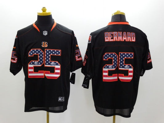 Men's Cincinnati Bengals Giovanni Bernard #25 Black Game Jersey1