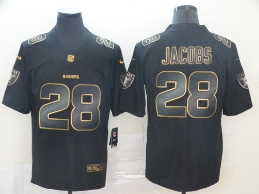 Men's Las Vegas Raiders Josh Jacobs #28 Black Game Player Jersey1