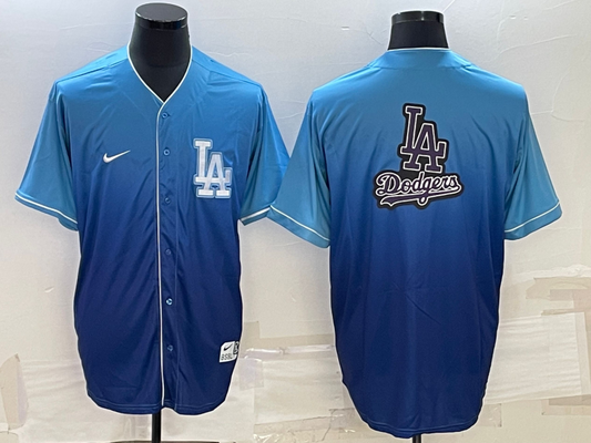 Men's Los Angeles Dodgers Blue Blank Replica Jersey1