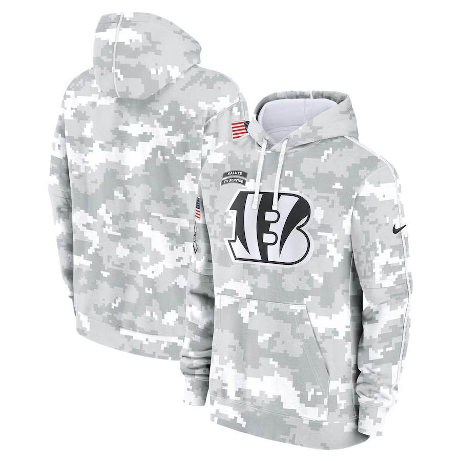 Cincinnati Bengals Arctic Camo 2024 Salute to Service Hoodie