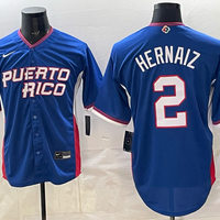 Men's Puerto Rico Baseball Darell Hernaiz #2 Royal 2026 World Baseball Classic Stadium Jersey