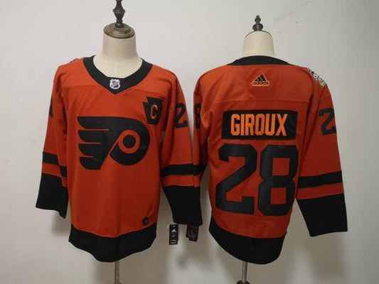Men's Philadelphia Flyers Claude Giroux #28 Orange Replica Player Jersey1