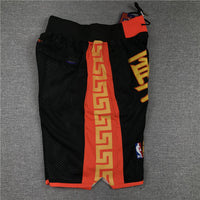 Men's Golden State Warriors Black Chinese Edition Basketball Shorts1