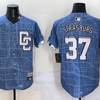 Men's Washington Nationals Stephen Strasburg #37 Blue 2025 City Connect Limited Player Jersey1