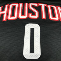 Men's Houston Rockets Russell Westbrook #0 NBA Black Classics Swingman Jersey1