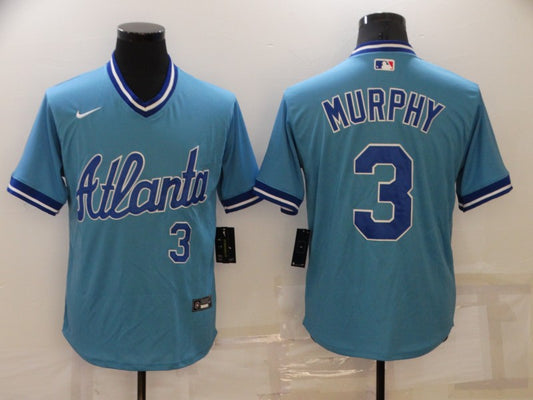 Men's Atlanta Braves Dale Murphy #3 Blue Stitched Baseball Jersey1