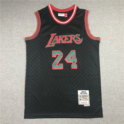 Men's Los Angeles Lakers Kobe Bryant #24 Black Hardwood Classics Player Jersey1