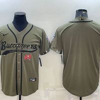 Men's Tampa Bay Buccaneers Olive 2022 Salute To Service Retired Player Limited Blank Jersey1