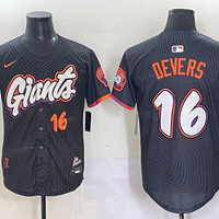Men's San Francisco Giants Rafael Devers #16 Black 2025 City Connect Limited Player Jersey