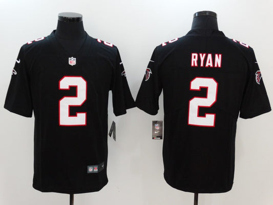 Men's Atlanta Falcons Matt Ryan #2 Black Game Jersey1