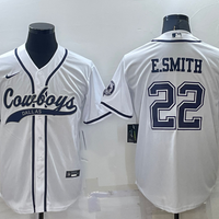 Men's Dallas Cowboys Emmitt Smith #22 White Game Jersey1 Joint Edition
