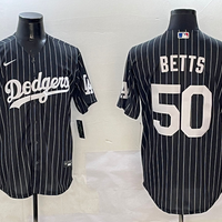 Men's Los Angeles Dodgers Mookie Betts #50 Black Alternate Limited Player Jersey1