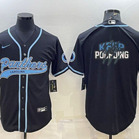 Men's Carolina Panthers Black Game Jersey1