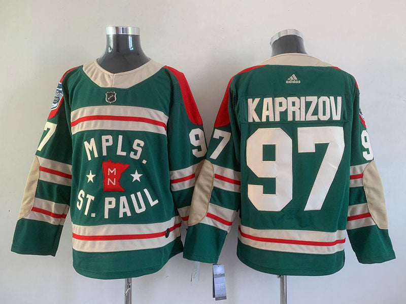Men's Minnesota Wild Kirill Kaprizov #97 Green Breakaway Player Jersey1