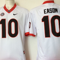 Men's Georgia Bulldogs Jacob Eason #10 White Player Game Jersey
