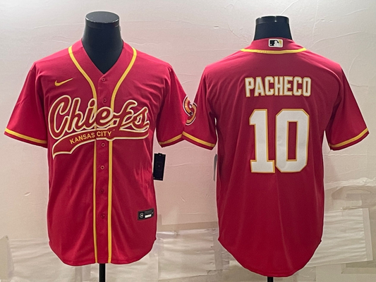 Men's Kansas City Chiefs Isiah Pacheco #10 Red Game Jersey1 Joint Edition