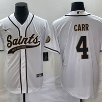 Men's New Orleans Saints Derek Carr #4 White Game Jersey1 Joint Edition