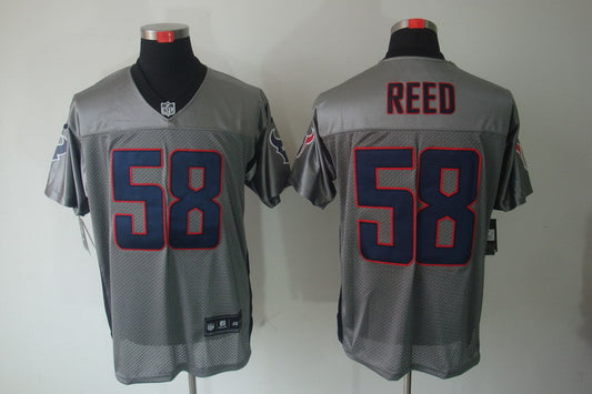Men's Houston Texans Brooks Reed #58 Gray Game Jersey1