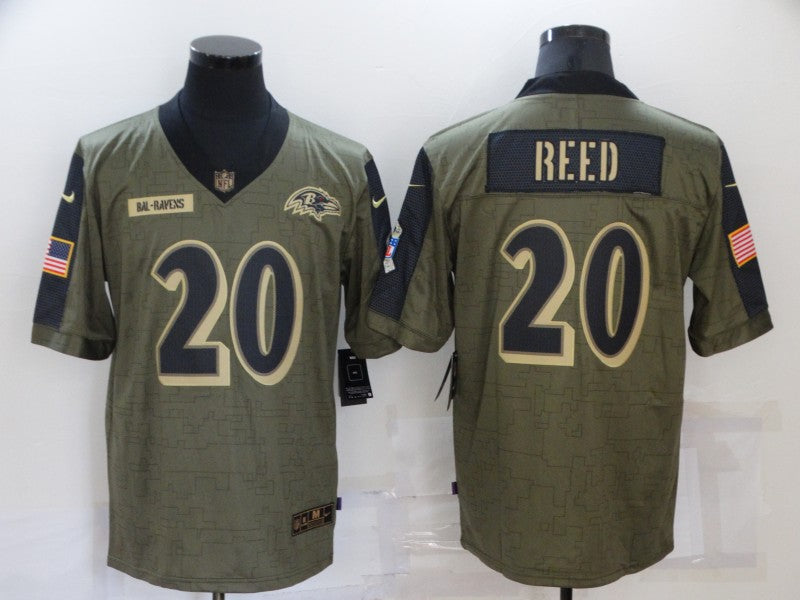 Ed Reed #20 Baltimore Ravens Brown Game Jersey - JerseysFreak
