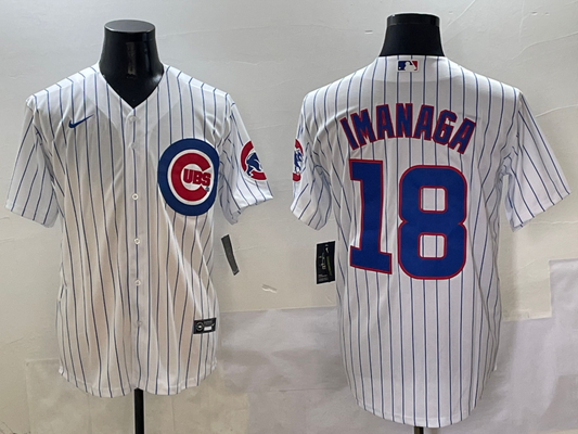 Men's Chicago Cubs Shota Imanaga #18 White Home Replica Player Jersey1