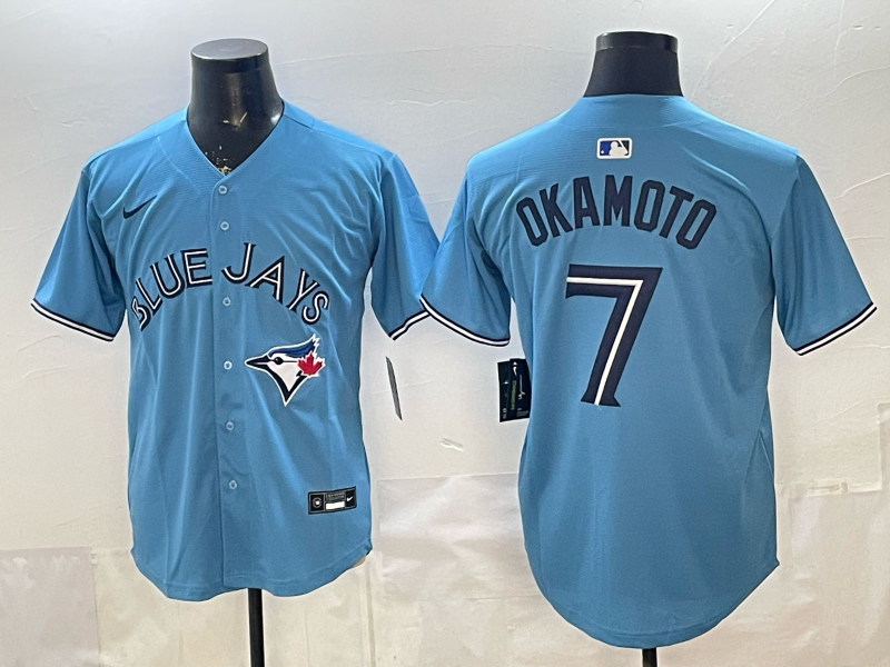 Men's Toronto Blue Jays Kazuma Okamoto #7 Powder Blue Alternate Limited Jersey