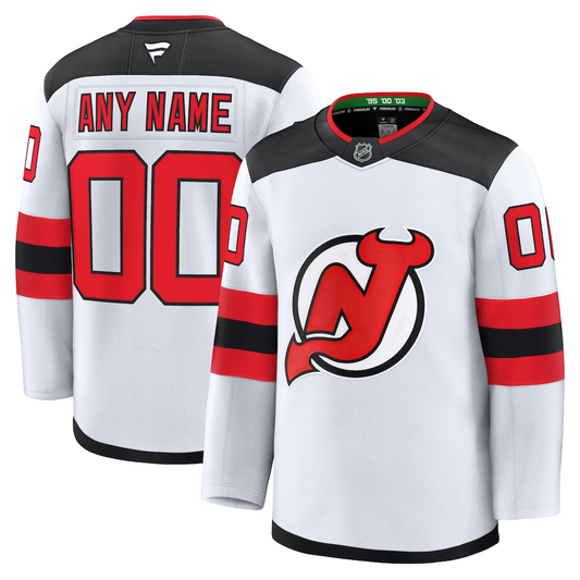 Men's New Jersey Devils Fanatics White Away Premium Custom Jersey