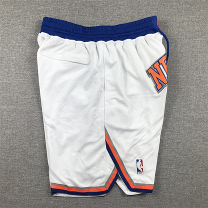 Men's New York Knicks White Association Edition Pocket Shorts1