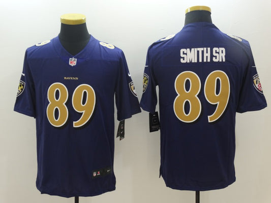 Men's Baltimore Ravens Steve Smith Sr #89 Purple Game Player Jersey1