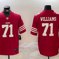 Men's San Francisco 49ers Trent Williams #71 Scarlet Game Player Jersey1