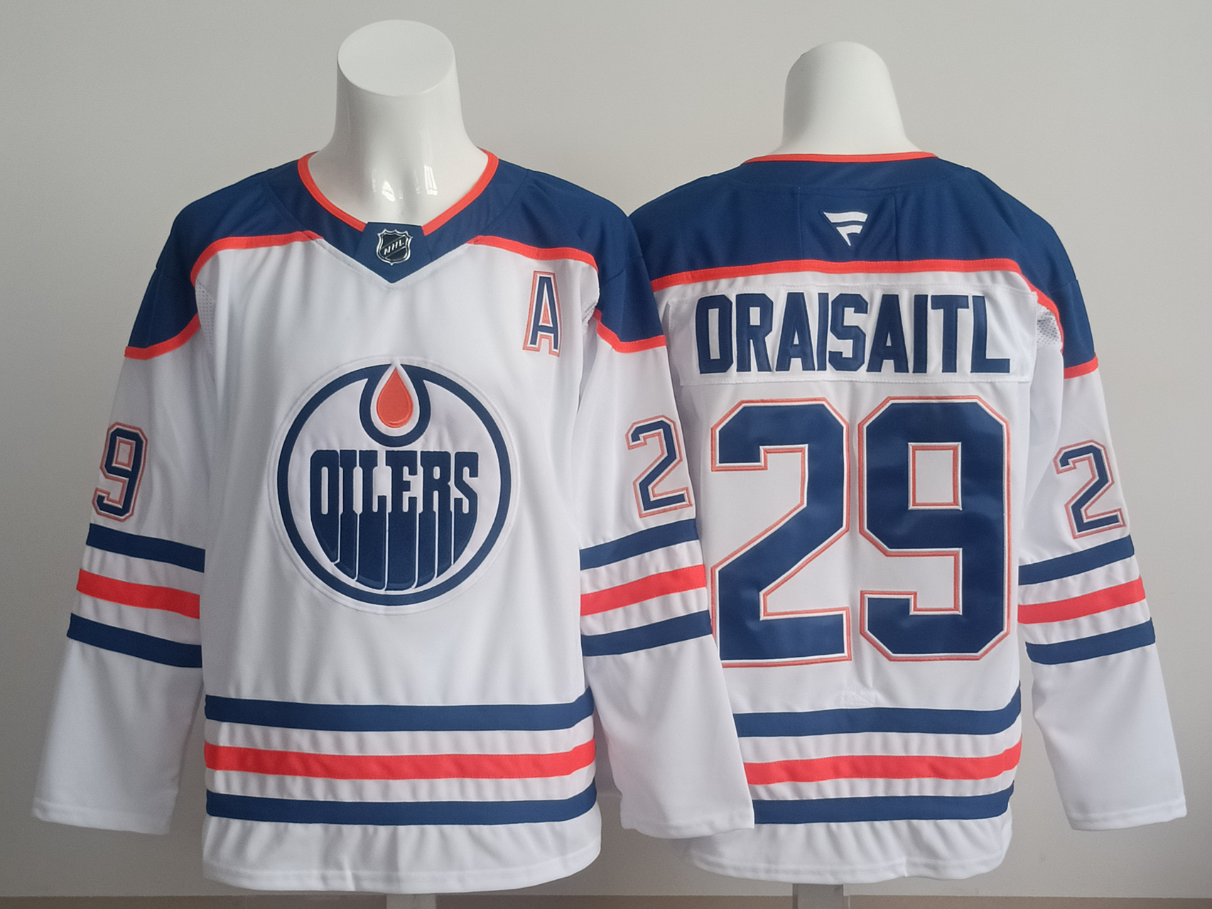 Men's Edmonton Oilers Leon Draisaitl #29 White Premium Player Jersey