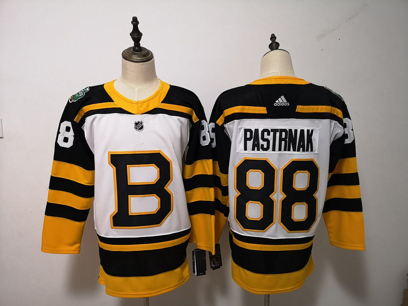 Men's Boston Bruins David Pastrnak #88 White Replica Jersey1