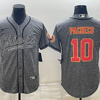 Men's Kansas City Chiefs Isiah Pacheco #10 Grey Game Jersey1 Joint Edition