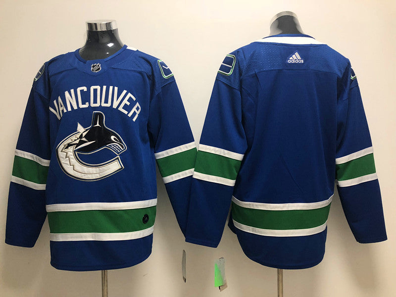 Men's Vancouver Canucks Blue Breakaway Home Blank Jersey1