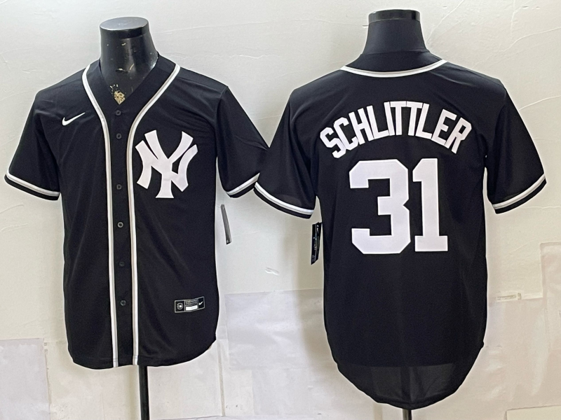 Men's New York Yankees Cam Schlittler #31 Black Replica Player Jersey