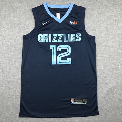 Men's Memphis Grizzlies Ja Morant #12 Navy Replica Fast Break Jersey1