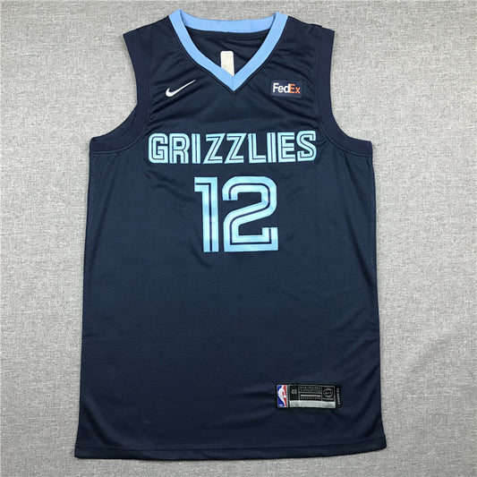 Men's Memphis Grizzlies Ja Morant #12 Navy Replica Fast Break Jersey1