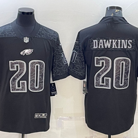Men's Philadelphia Eagles Brian Dawkins #20 Black RFLCTV Limited Jersey1